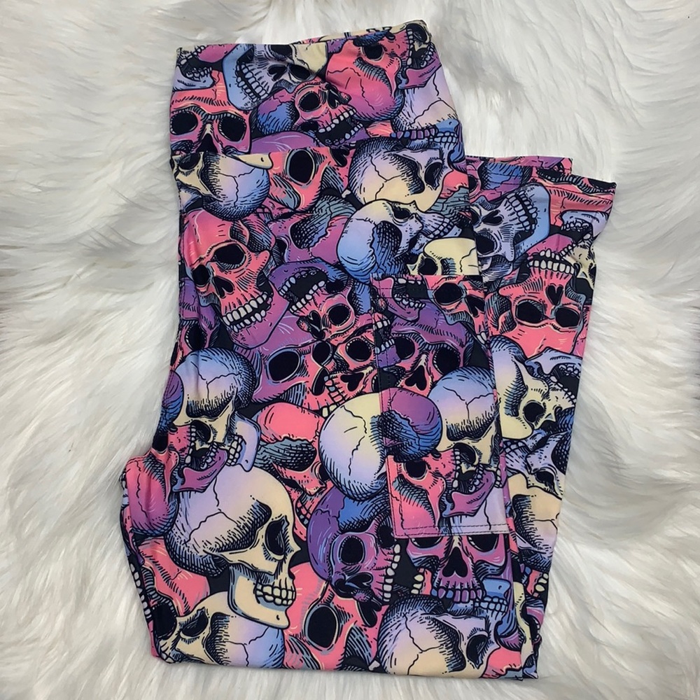 Custom Neon Skull Leggings